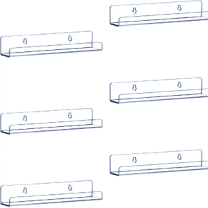 Clear Acrylic Floating Magazine Display Shelf Acrylic Shelves